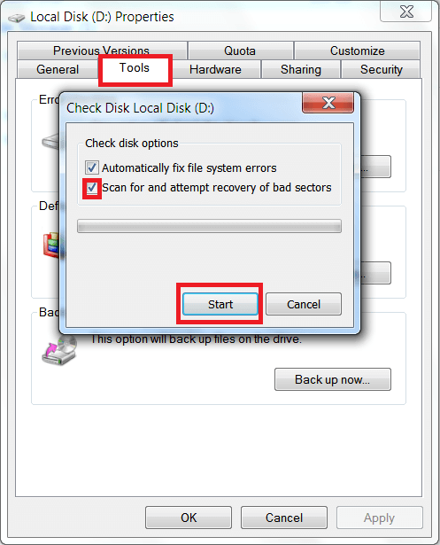 Windows-detected-hard-drive-problem-check-disk-local-disk