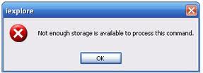 Not enough server storage is available to process this command