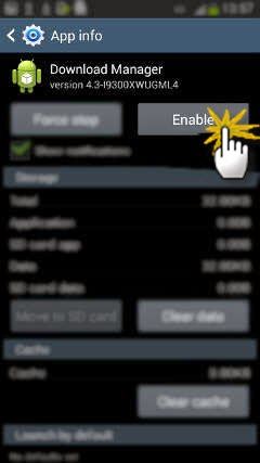 fix google play store enable download manager on android
