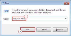 Windows services stop, enable, disable