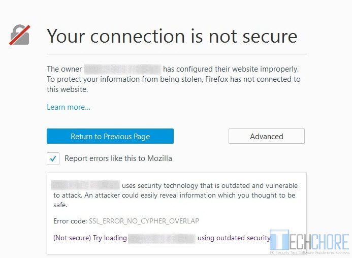 how to fix the connection is not secure in firefox