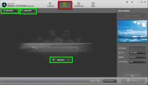 iSkysoft iMedia Converter Deluxe burn