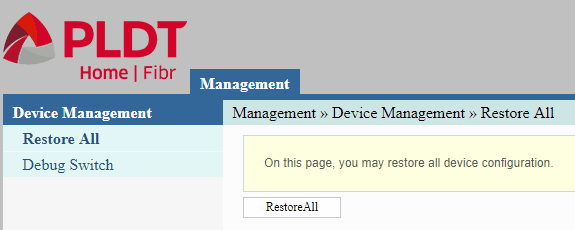 Change PLDT Fibr admin password - Superadmin basic