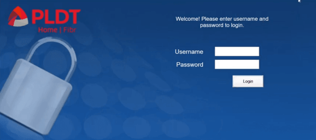 PLDT Fibr RP2646 login page