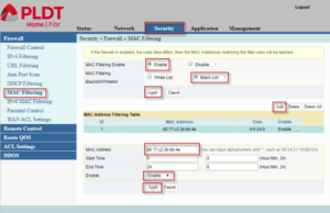 how to block ip address in wifi pldt fibr