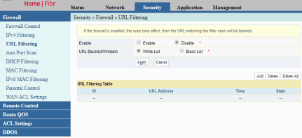 Block websites in PLDT Fibr advance settings