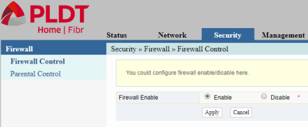 Block websites in PLDT Fibr basic admin